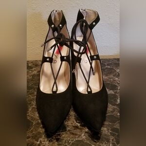 Women's Suede Square Heel Shoes